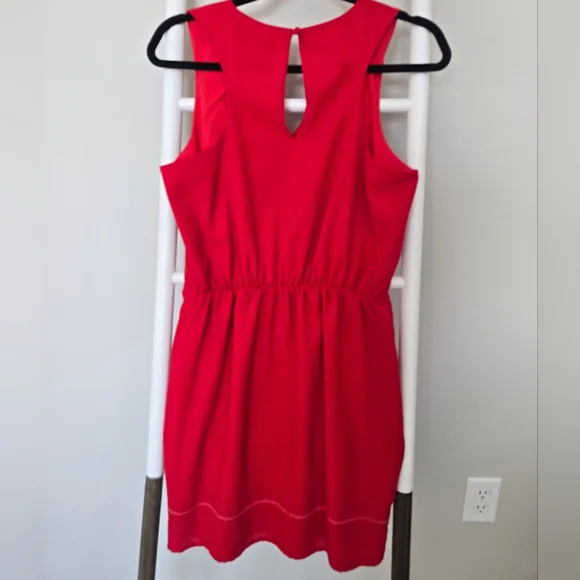 Adelyn Rae Vibrant Red V Neck Short Cocktail Dress Size S - Picture 8 of 9